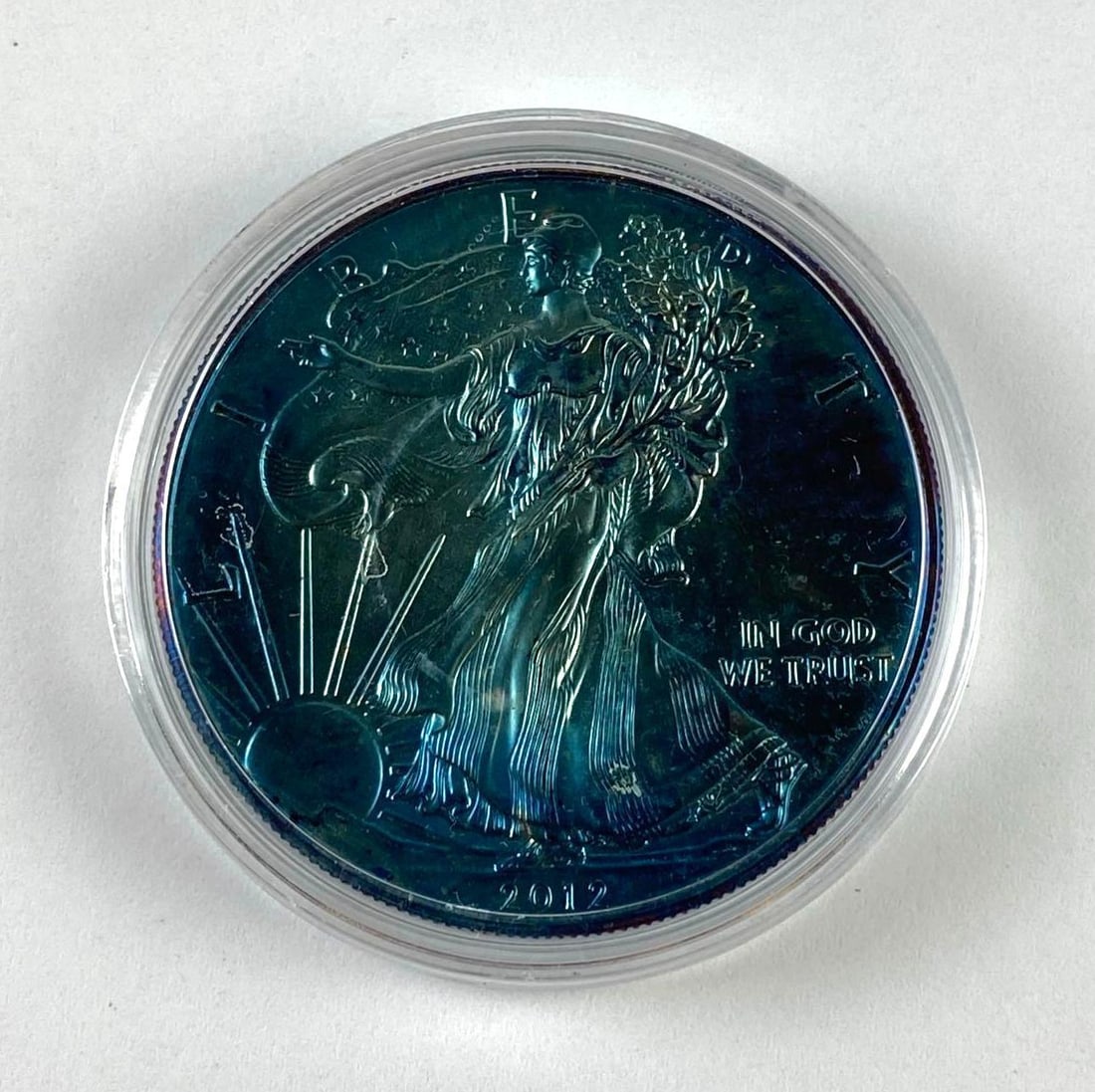 2012 US 1 Oz Burnished American Silver Eagle Round: 2012 US 1 Oz Burnished American Silver Eagle Round
