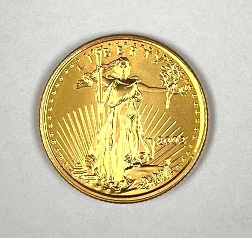 2002 US Mint $5 1/10th oz American Gold Eagle Coin (1 of 2)