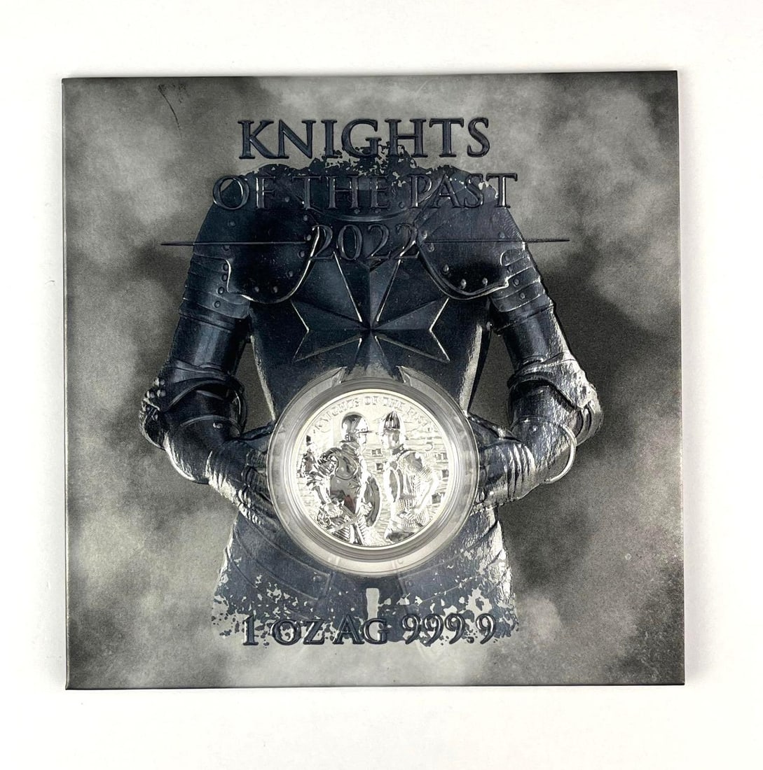 Germania Mint Central Bank of Malta 2022 5 Euro Knights of the Past 1 oz AG 999.9: Limited to 15,000 Pieces