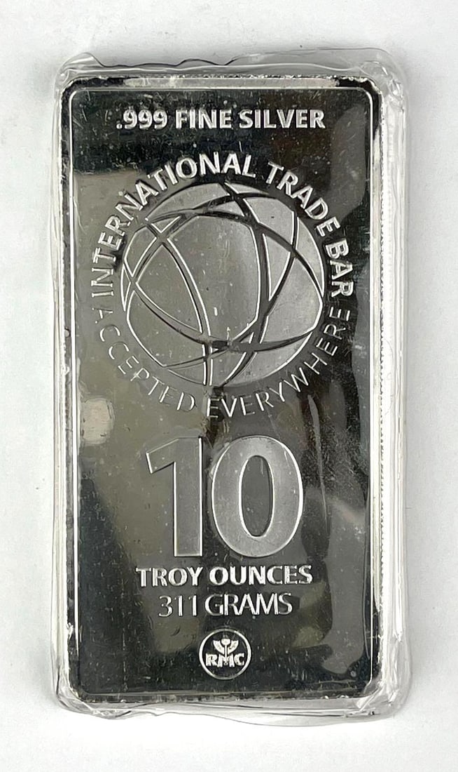 Republic Metals Corporation International Trade Bar 10 oz .999 Fine Silver Ingot/ Bar: Republic Metals Corporation International Trade Bar 10 oz .999 Fine Silver Ingot/ Bar