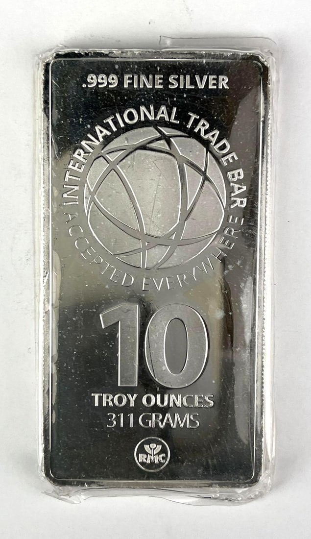 Republic Metals Corporation International Trade Bar 10 oz .999 Fine Silver Ingot/ Bar: Republic Metals Corporation International Trade Bar 10 oz .999 Fine Silver Ingot/ Bar