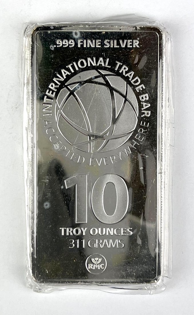 Republic Metals Corporation International Trade Bar 10 oz .999 Fine Silver Ingot/ Bar: Republic Metals Corporation International Trade Bar 10 oz .999 Fine Silver Ingot/ Bar