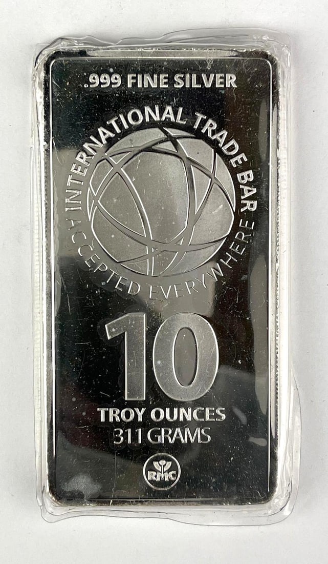 Republic Metals Corporation International Trade Bar 10 oz .999 Fine Silver Ingot/ Bar: Republic Metals Corporation International Trade Bar 10 oz .999 Fine Silver Ingot/ Bar