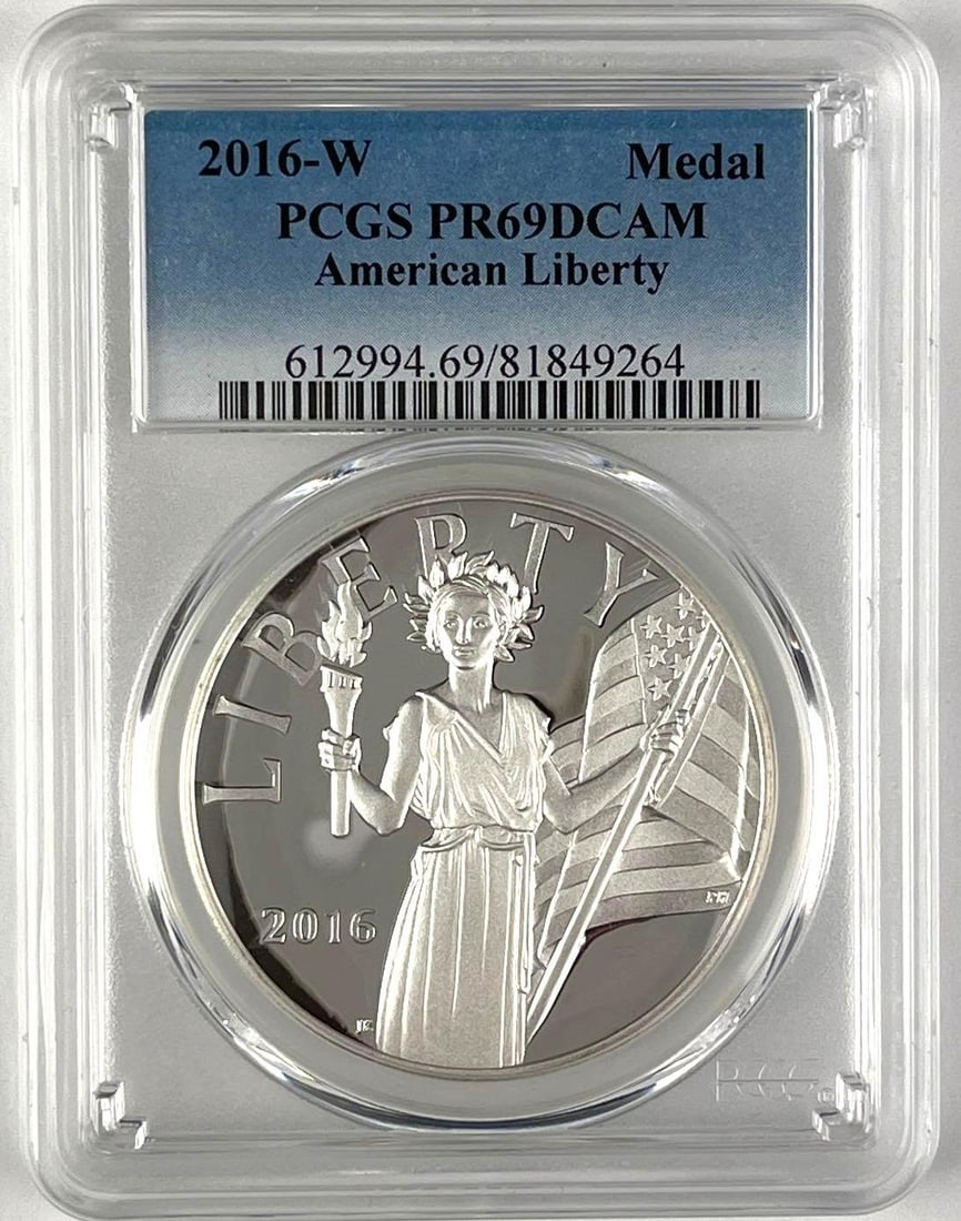 2016 W American Liberty 1 oz .999 Fine Silver Medal PCGS PR69DCAM (1 of 2)