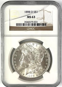1898 O Morgan Silver Dollar NGC MS63