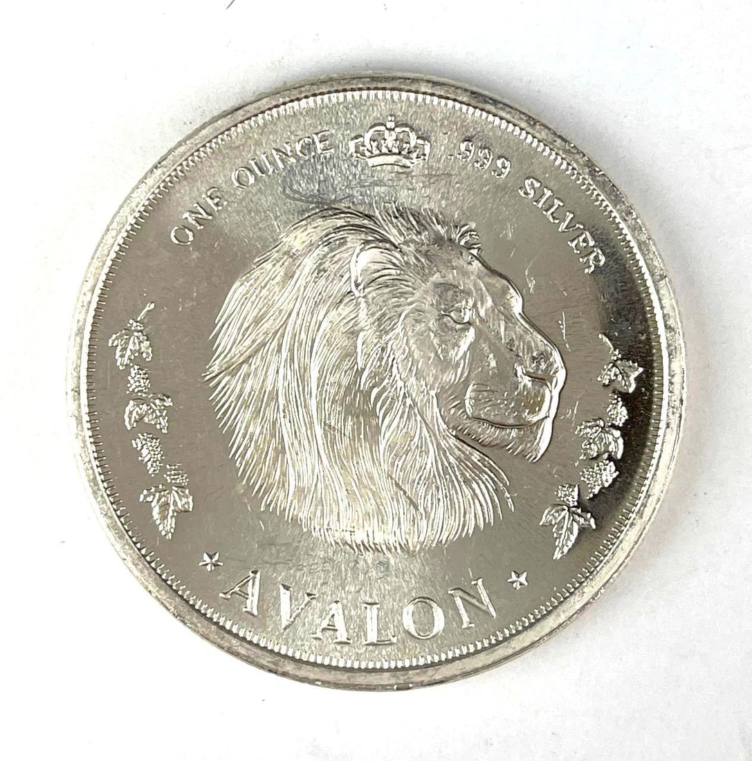 Avalon Mint Lion 1 oz .999 Silver Round: Avalon Mint Lion 1 oz .999 Silver Round