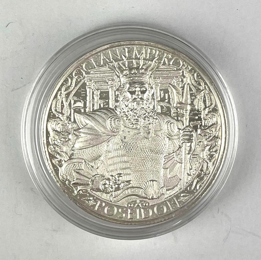 2020 Mason Mint Poseidon Ocean Emperor 1 oz .999 Fine Silver Round: 2020 Mason Mint Poseidon Ocean Emperor 1 oz .999 Fine Silver Round