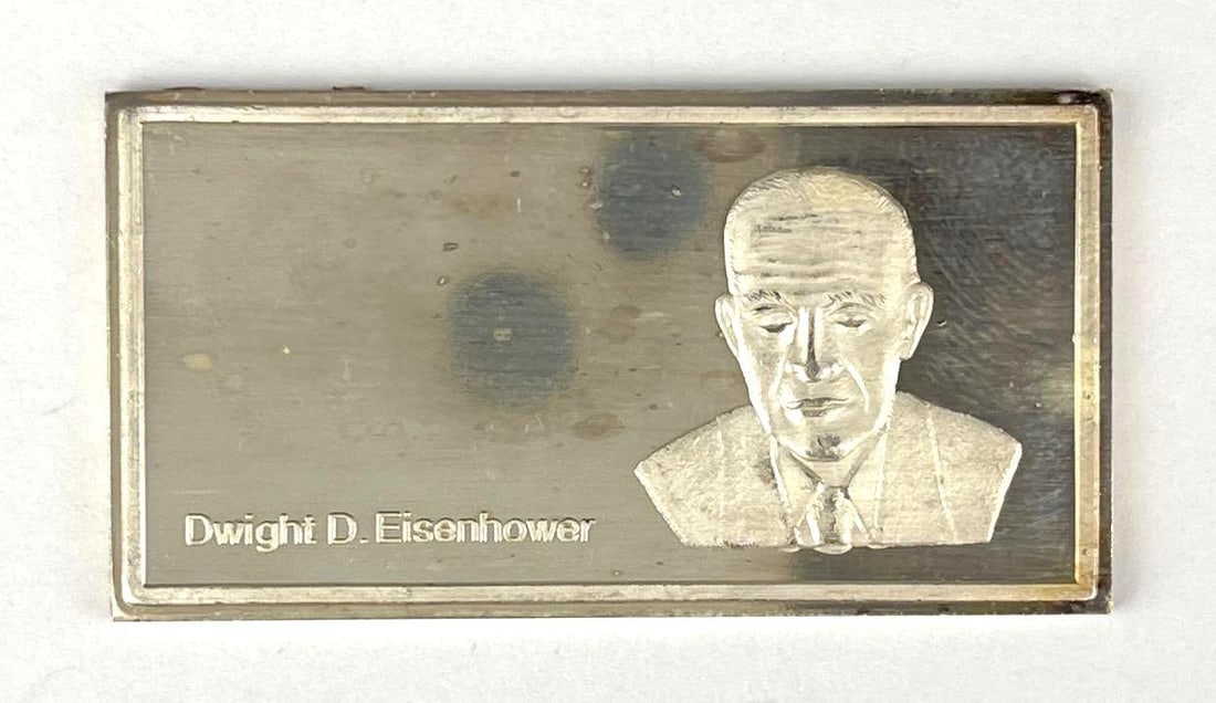 The Kennedy Mint Dwight D. Eisenhower 20 Grams .999 Fine Silver Ingot/ Bar: The Kennedy Mint Dwight D. Eisenhower 20 Grams .999 Fine Silver Ingot/ Bar