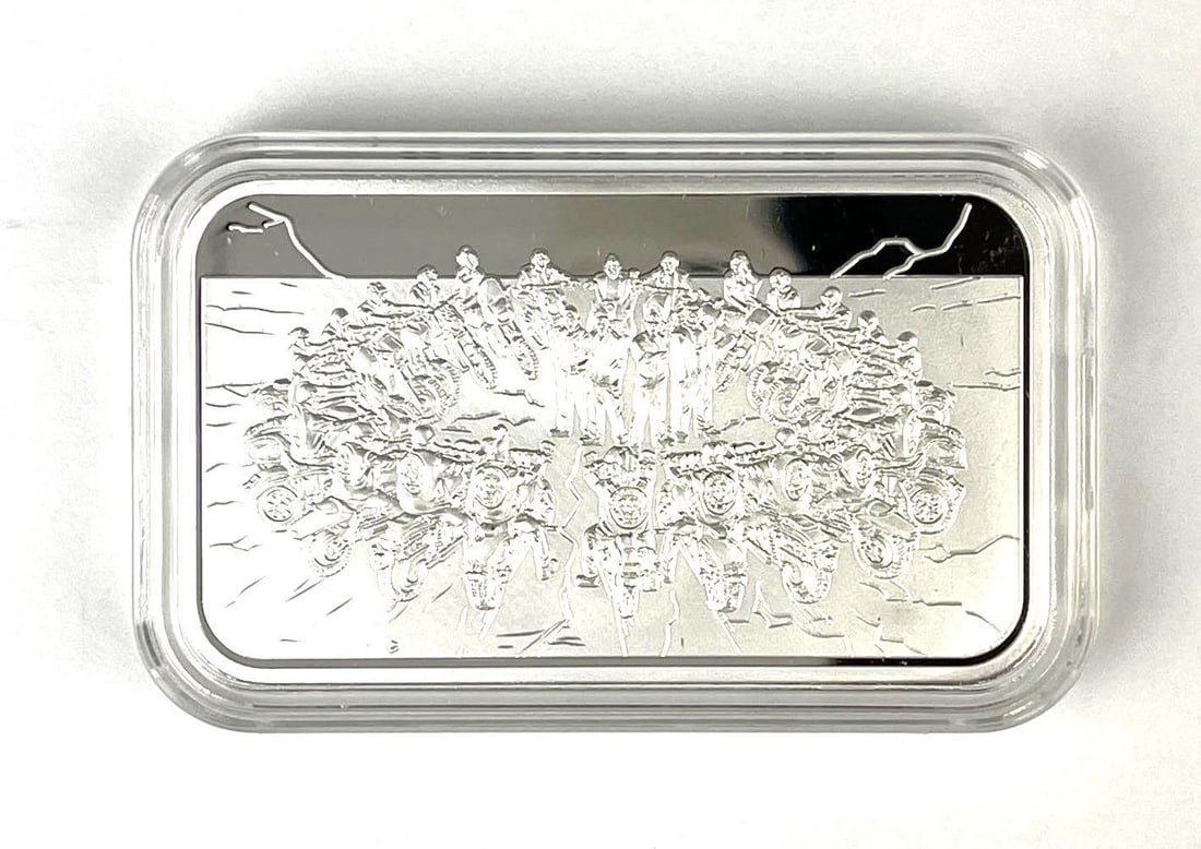 The Poured Corner Poured Anarchy 1 oz .999 Fine Silver Ingot/Bar: Includes COA, Mintage of 150