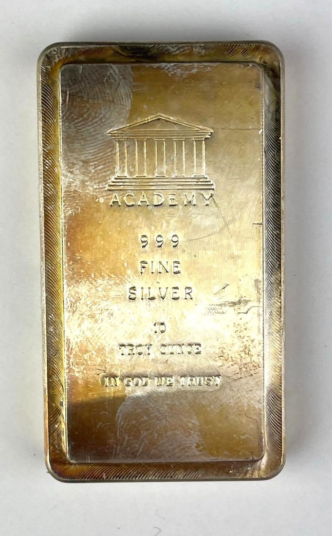 Academy In God We Trust 10 oz 999 Fine Silver Stacking Ingot/ Bar: Academy In God We Trust 10 oz 999 Fine Silver Stacking Ingot/ Bar