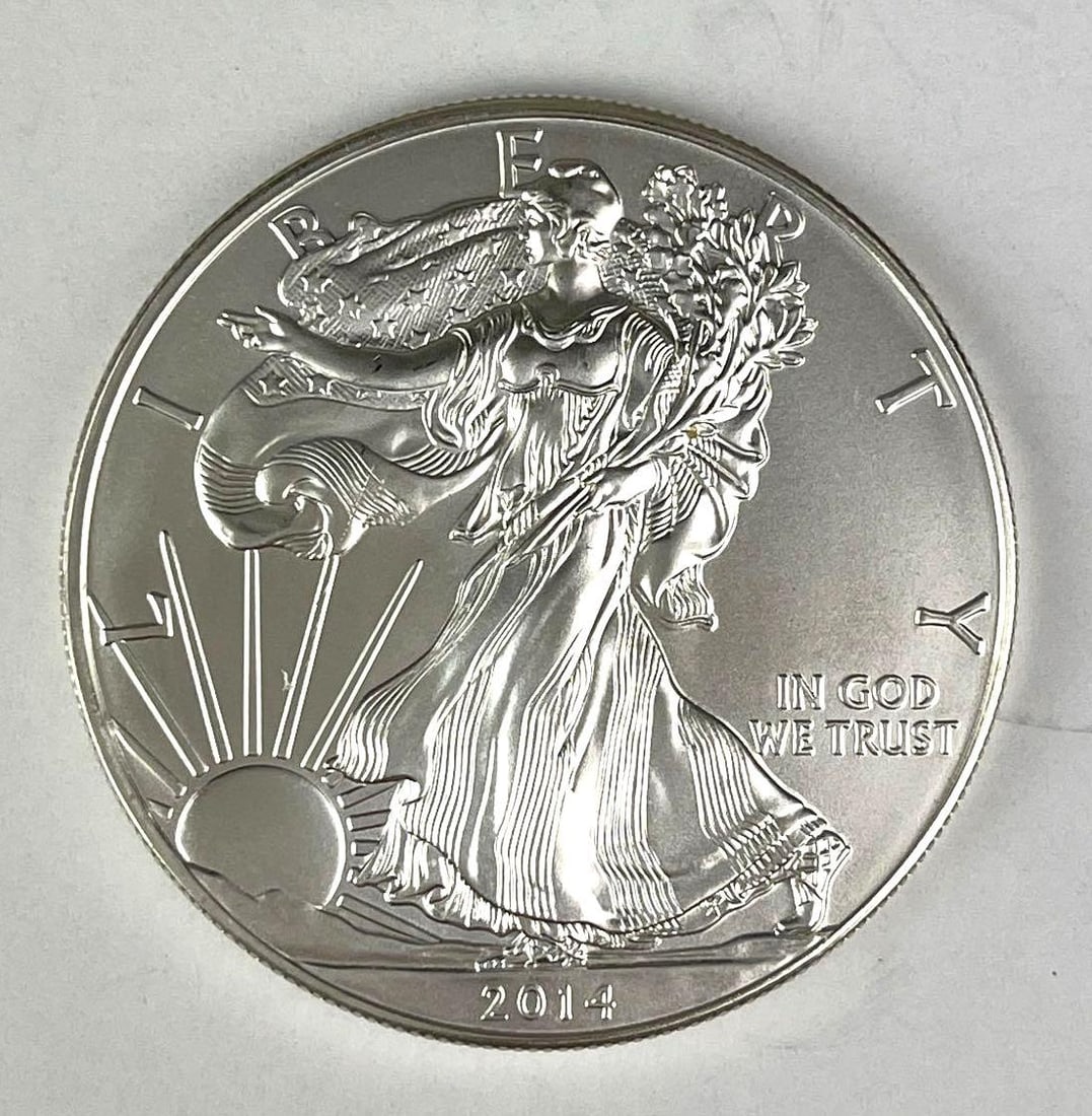 2014 US Mint $1 American Silver Eagle 1 oz .999 Fine Silver Coin (1 of 2)