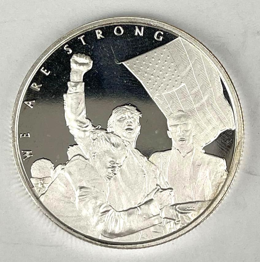 2024 OZ Mint Trump We Are Strong 1 oz .999 Fine Silver Round: 2024 OZ Mint Trump We Are Strong 1 oz .999 Fine Silver Round
