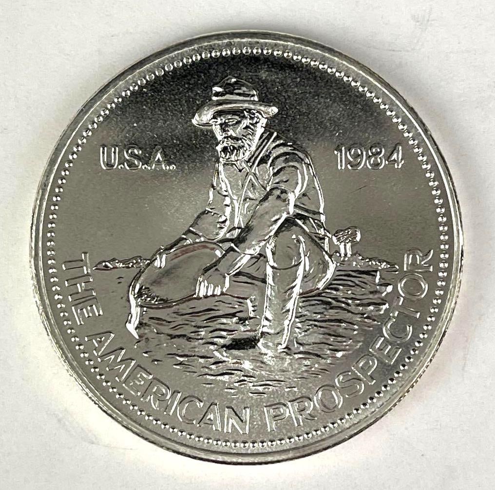 1984 Engelhard Prospector 1 oz 999 Fine Silver Round (1 of 2)