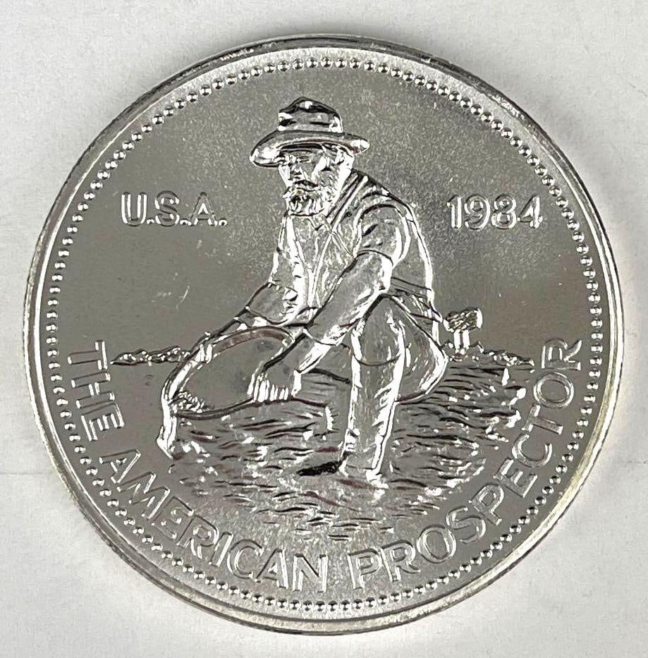 1984 Engelhard Prospector 1 oz 999 Fine Silver Round (1 of 2)