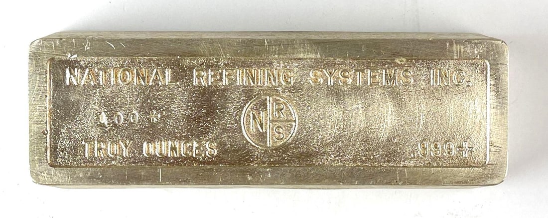 National Refining Systems INC 100 oz .999 Fine Silver Ingot/ Bar (1 of 3)