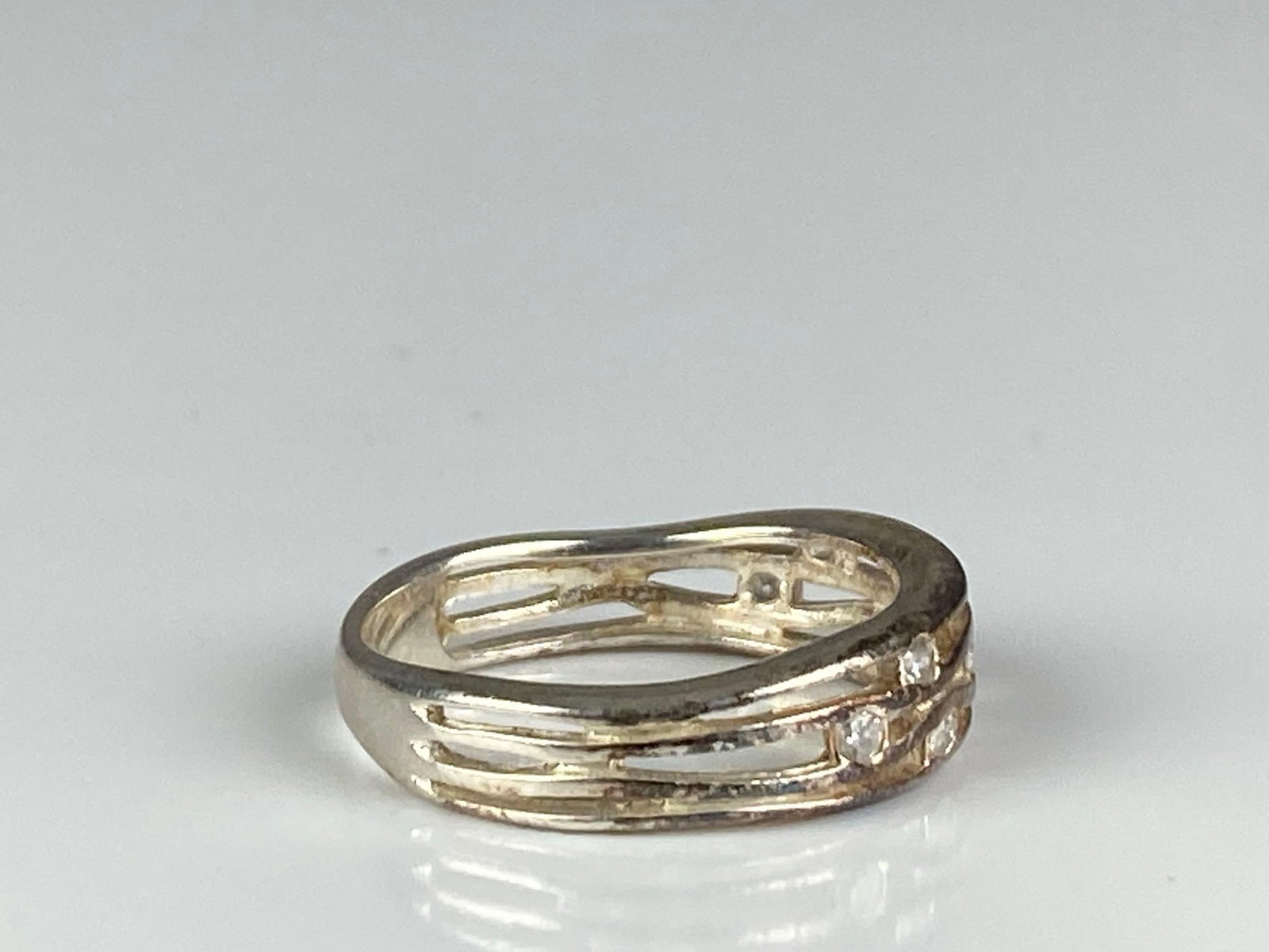 Sterling Silver CZ Ring - 4