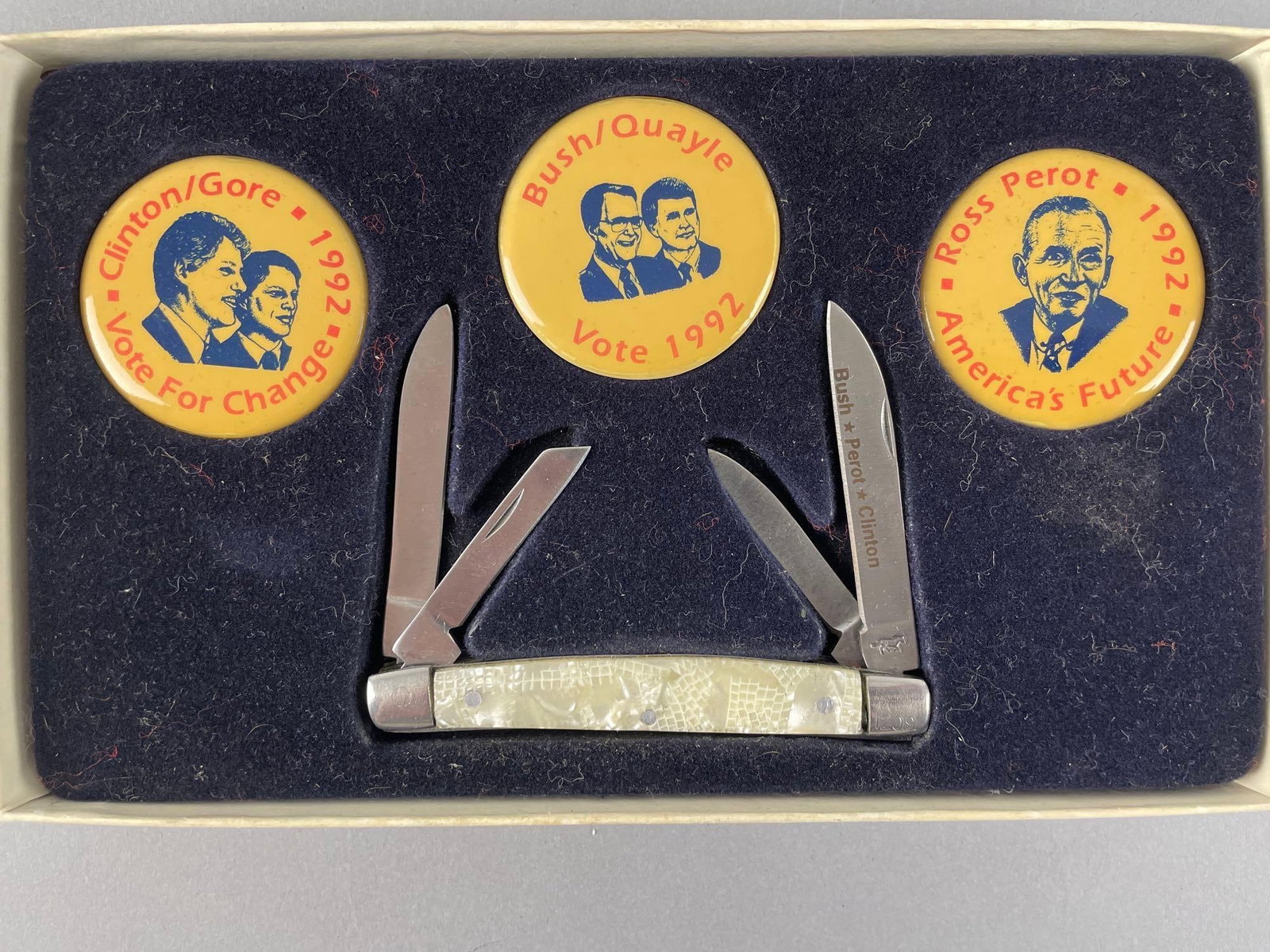 1992 Election Button and Knife Set - 2