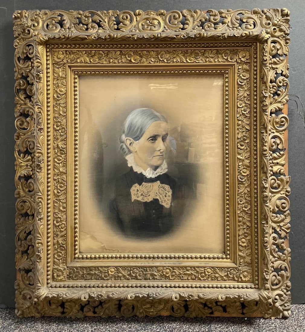 Antique Hand-Embellished Portrait of Victorian Woman (1 of 4)