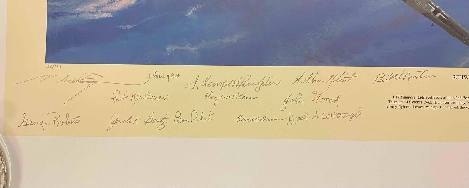 Signed Schweinfurt- The Second Mission Limited Edition Print - 2