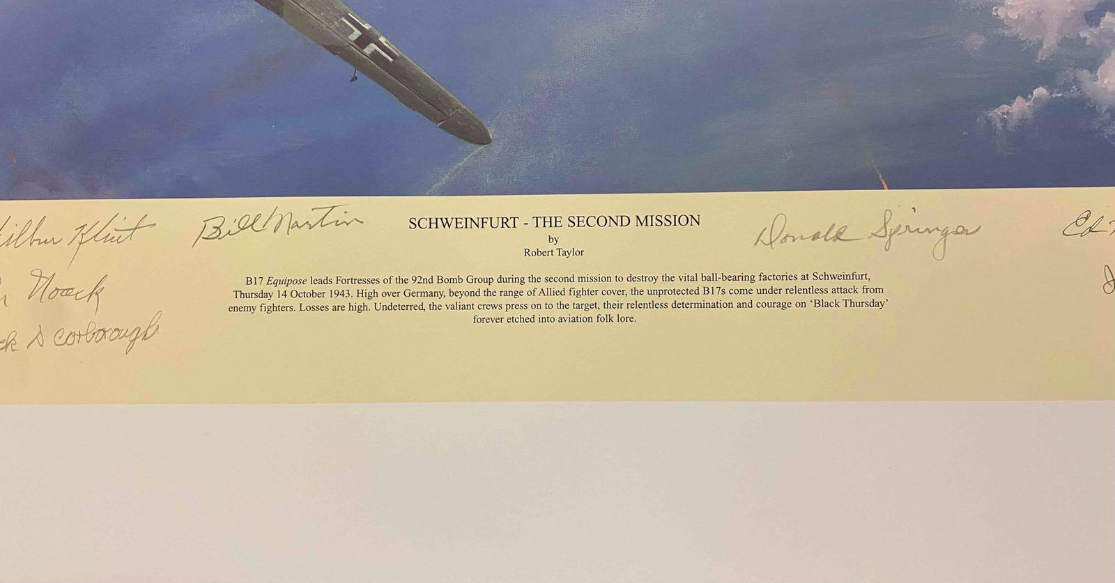 Signed Schweinfurt- The Second Mission Limited Edition Print - 3