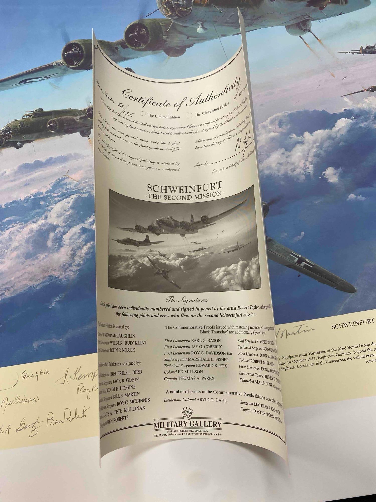 Signed Schweinfurt- The Second Mission Limited Edition Print - 5