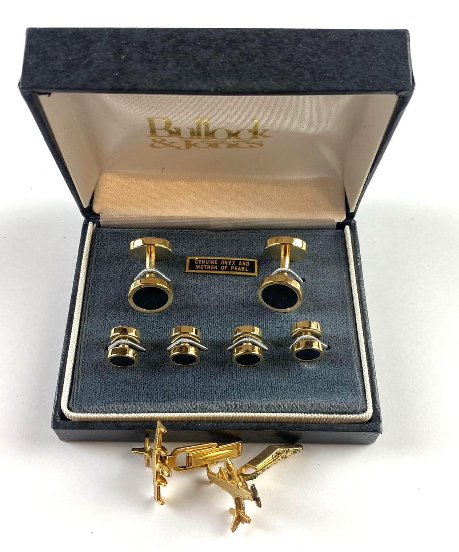 Bullock and Jones Onyx and Mother of Pearl Cufflinks Set and More (1 of 3)