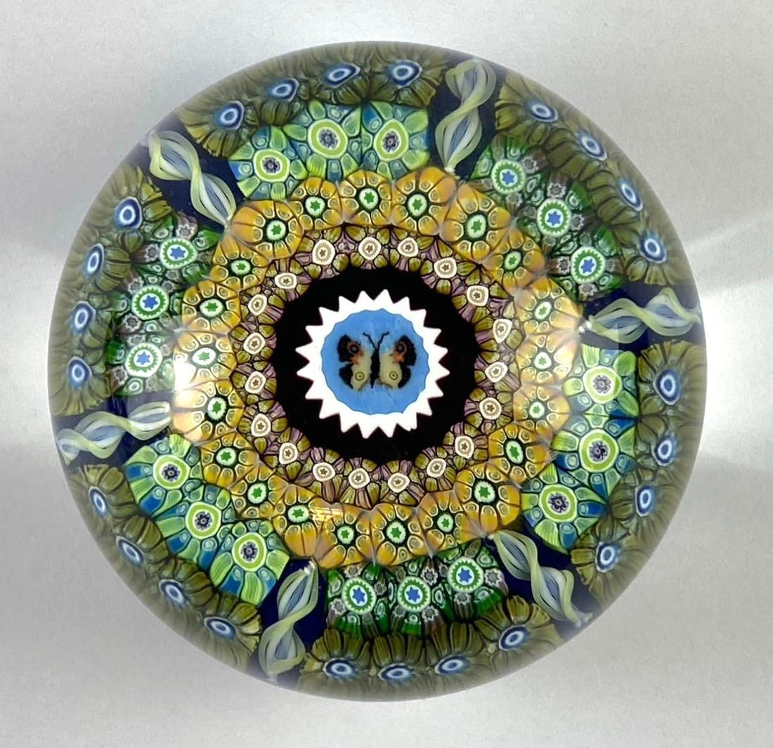 Perthshire Butterfly Paper Weight: Like new in original packaging. Box measures H 3 x W 4 x L 4 inches.