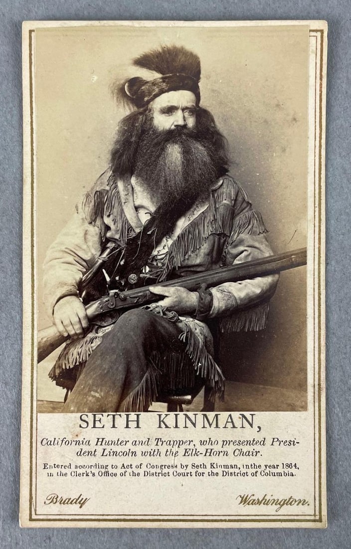 Antique Seth Kinman Matthew Brady Portrait CDV (1 of 2)