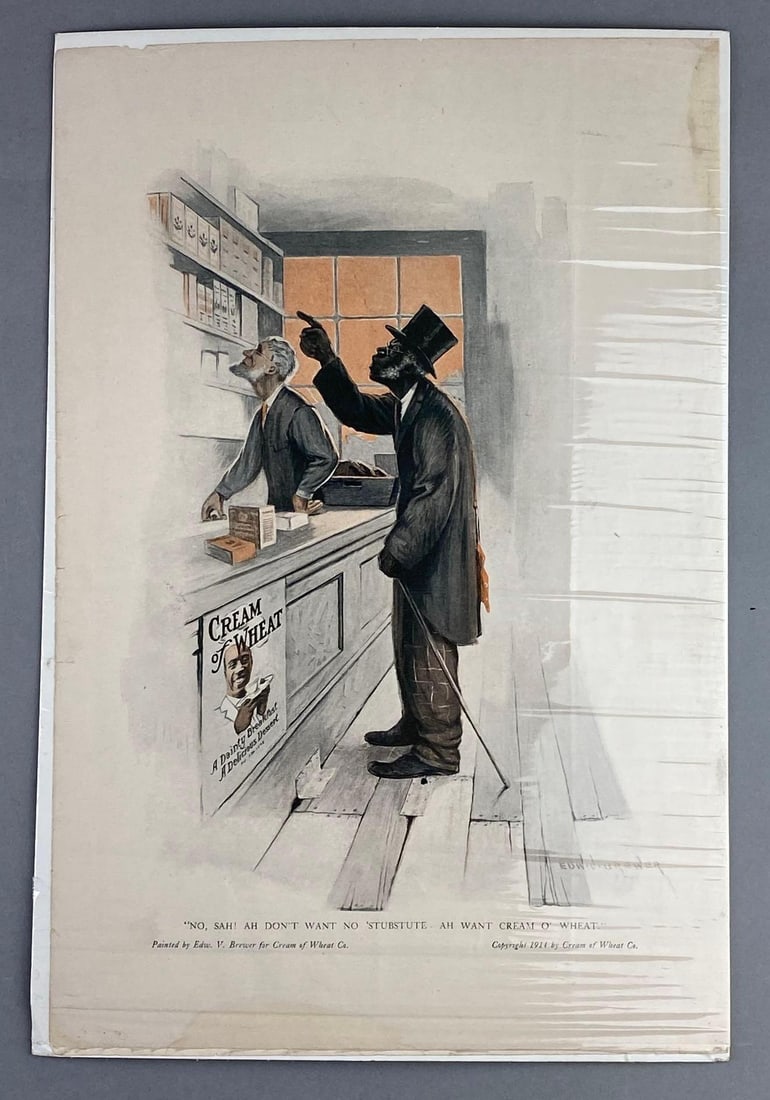 Antique 1914 Cream of Wheat Co. Black Americana Advertising Print (1 of 4)