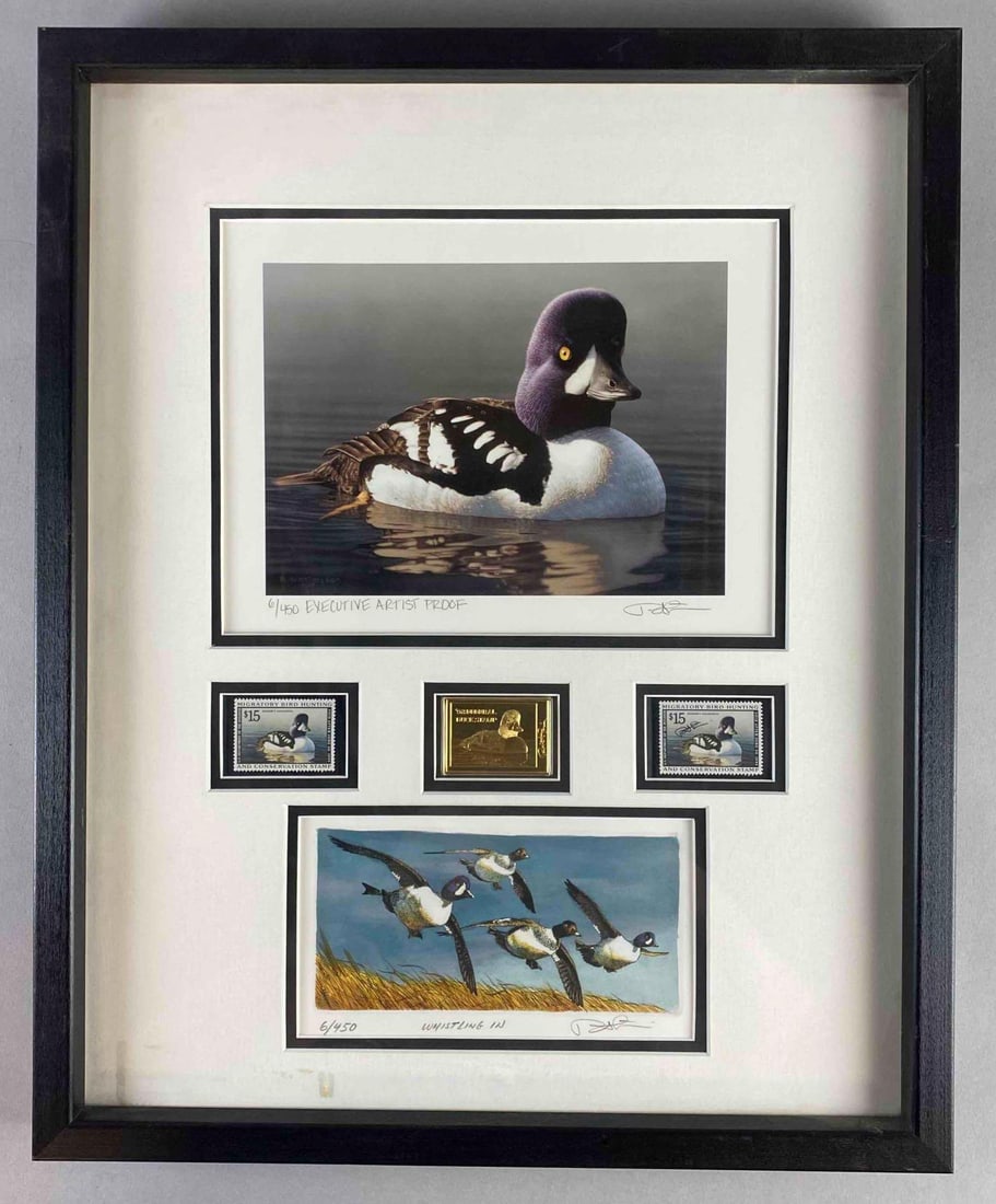 1998 Federal Duck Migratory Bird Hunting And Conservation Framed Signed Print and Stamp (1 of 5)