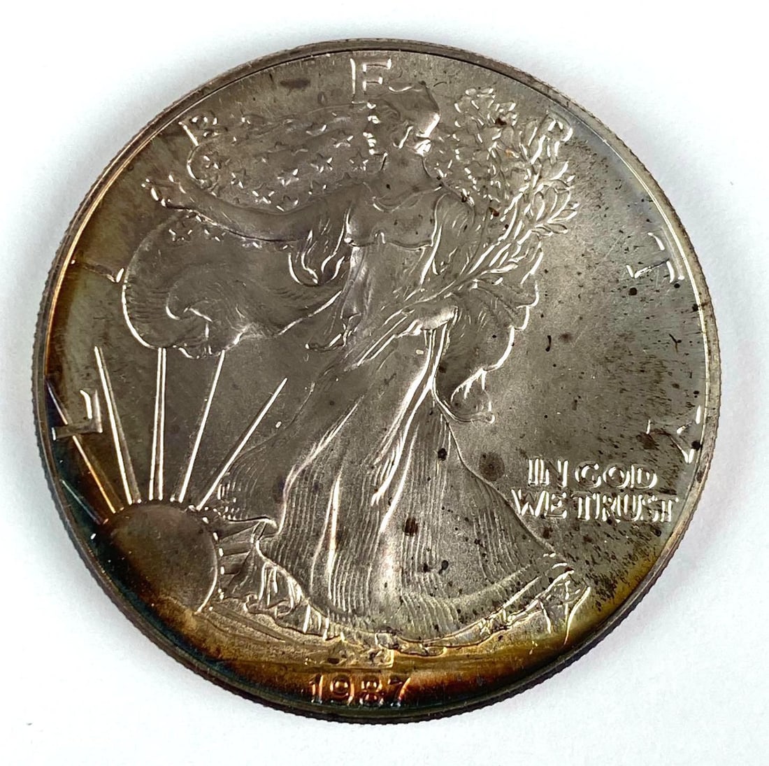 1987 Silver Eagle 1 Oz Fine Silver $1 Coin (1 of 2)