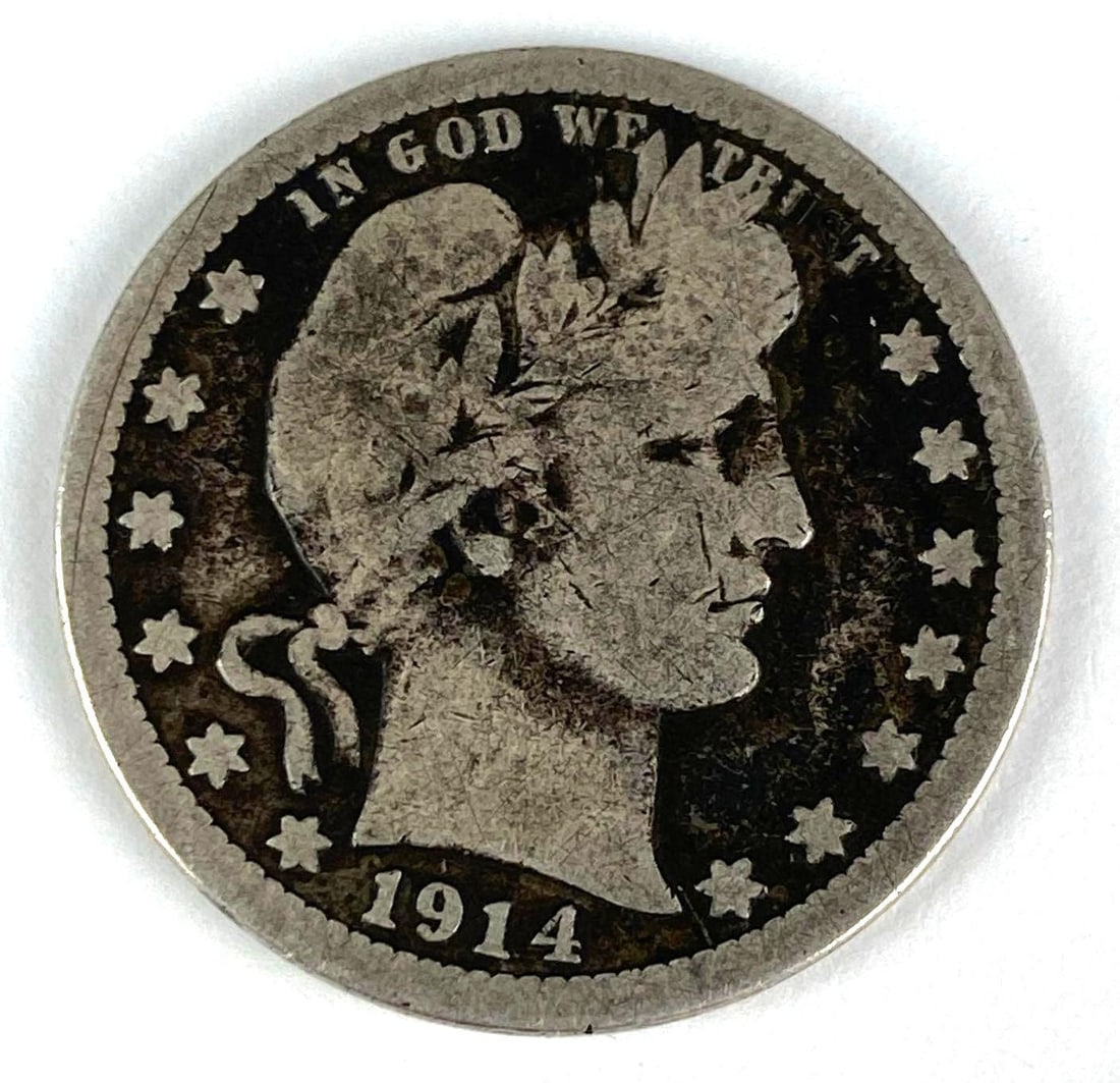 1914 Barber Silver Quarter: 1914 Barber Silver Quarter