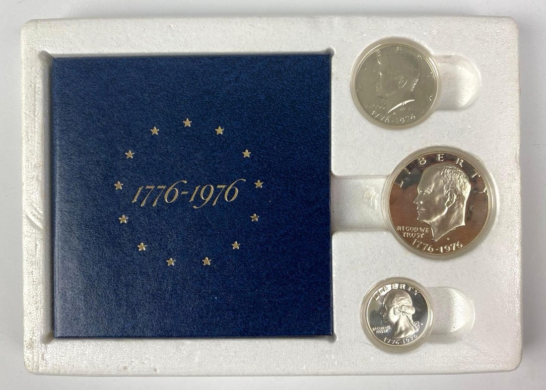 US Bicentennial 3 Coin Silver Proof Set (1 of 2)