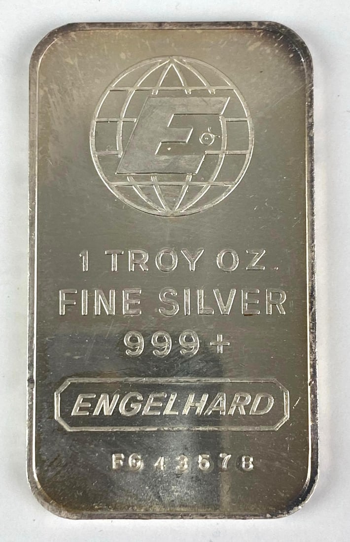 Engelhard 999+ Fine Silver 1 Oz Ingot/Bar (1 of 2)
