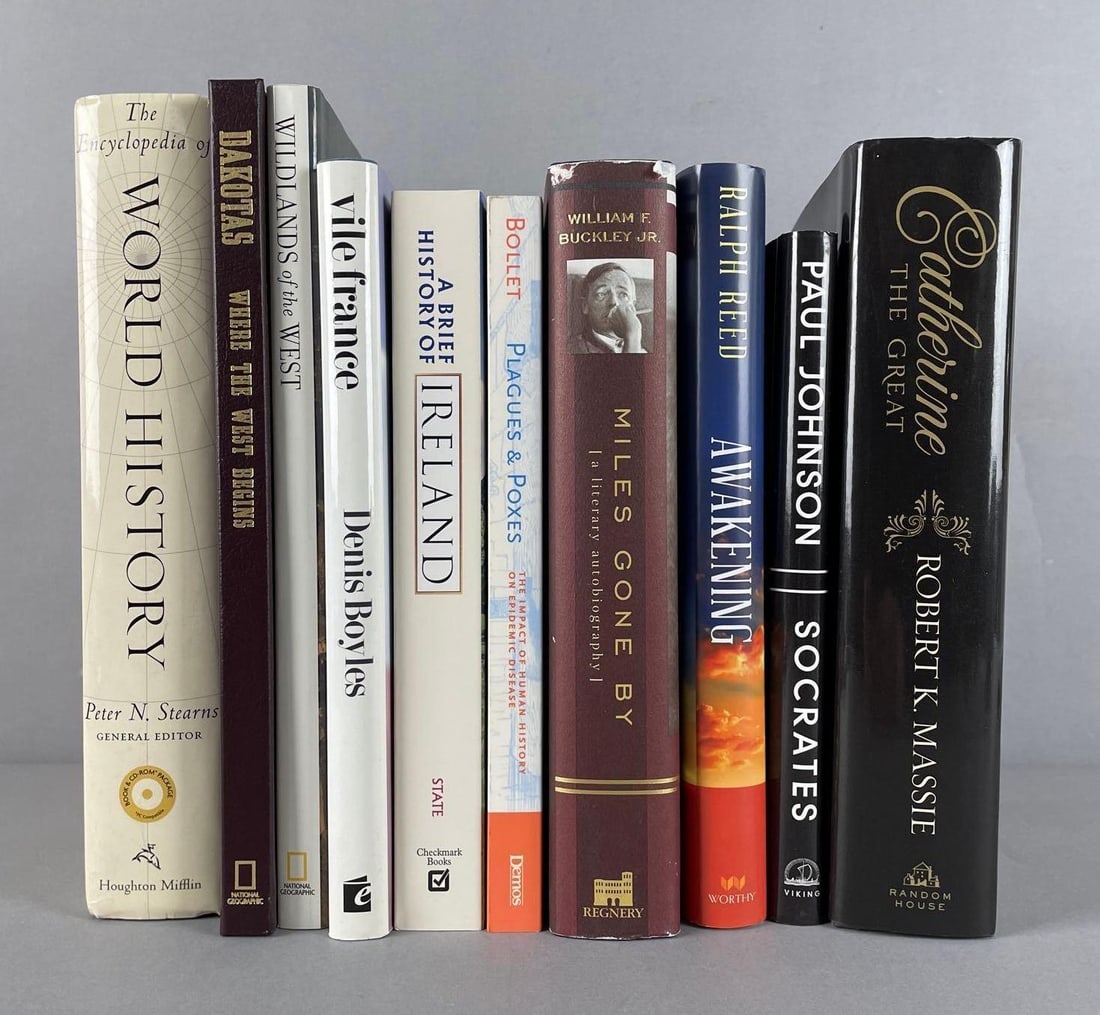 Group of History Hardcover Books: Includes plagues and poxes, encyclopedia of world history