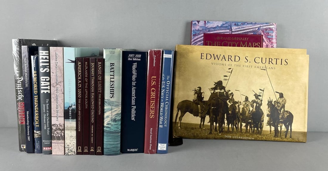 Group of Hardcover Nonfiction Books: Includes military, National Geographic, native Americans