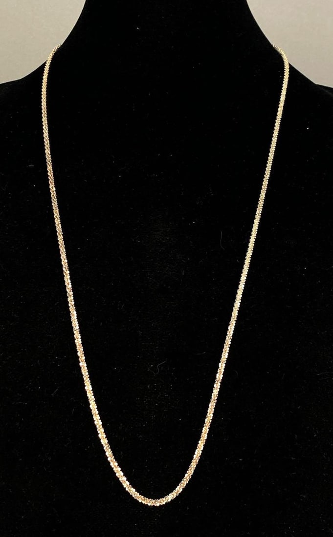 Italian Milor Sterling Silver Margarita Rope Chain Necklace: Measures 30? in length