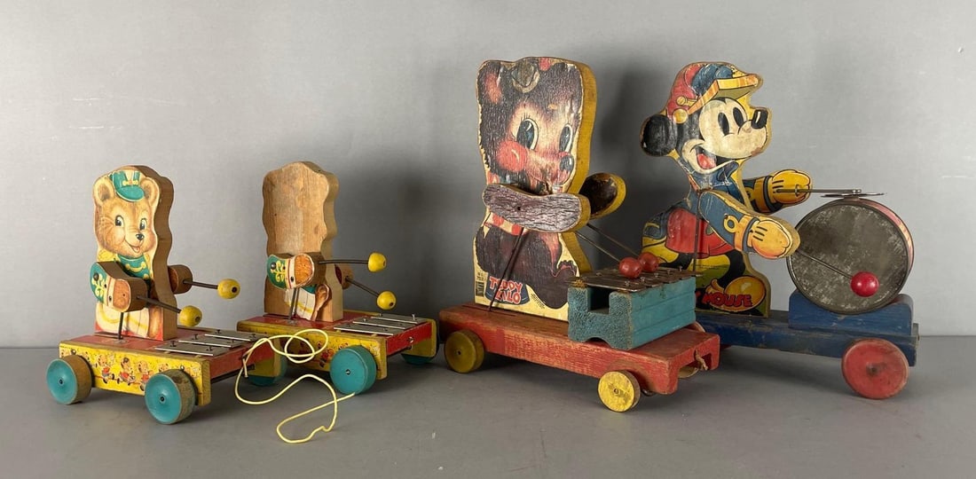 Group of Vintage Fisher Price Xylophone Wood Pull Toys (1 of 3)