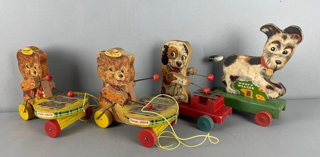 Group of Vintage Fisher Price Wood Pull Toys (1 of 2)