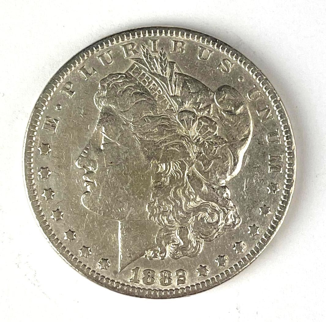 1882 US Morgan Silver Dollar (1 of 2)