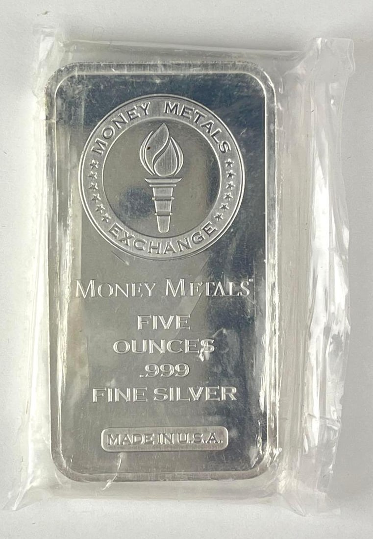 Money Metals Exchange 5 oz .999 Fine Silver Ingot/ Bar (1 of 2)