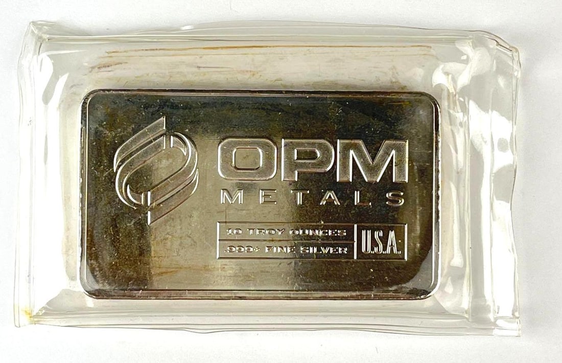 OPM Metals 10 oz .999 Fine Silver Ingot/ Bar (1 of 2)
