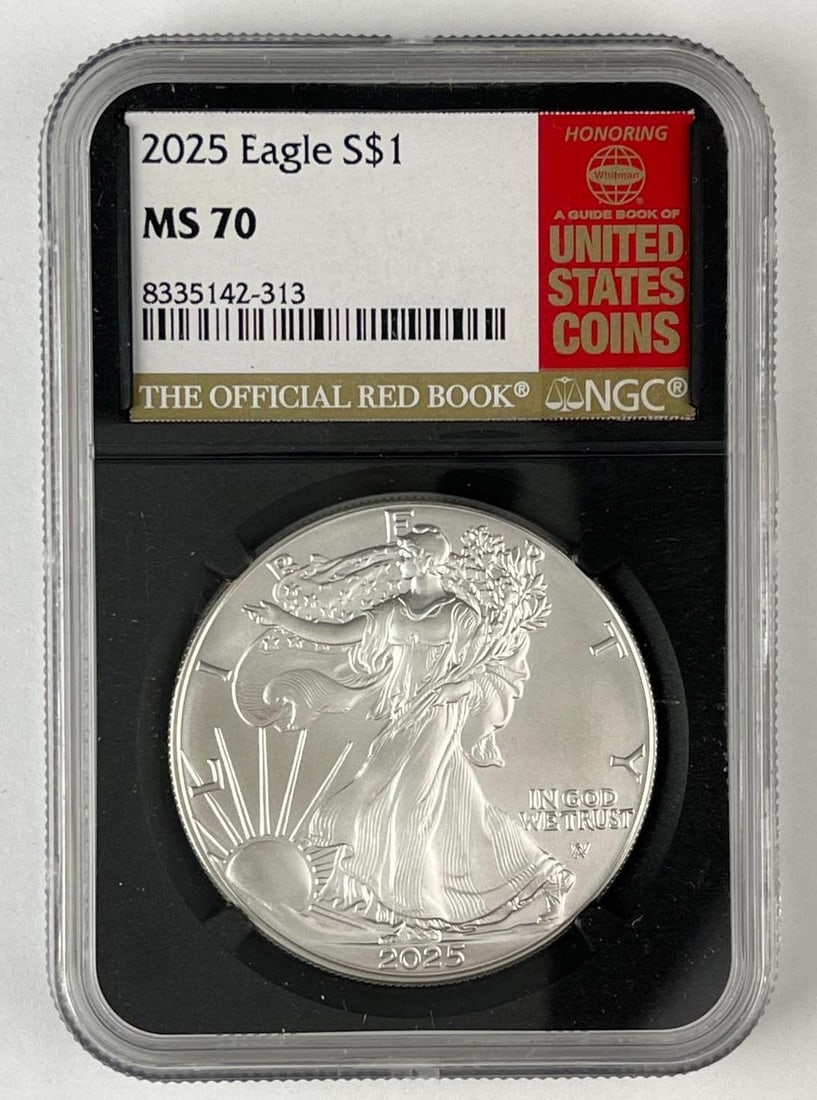 2025 US $1 American Silver Eagle 1 oz Fine Silver NGC MS70 (1 of 2)
