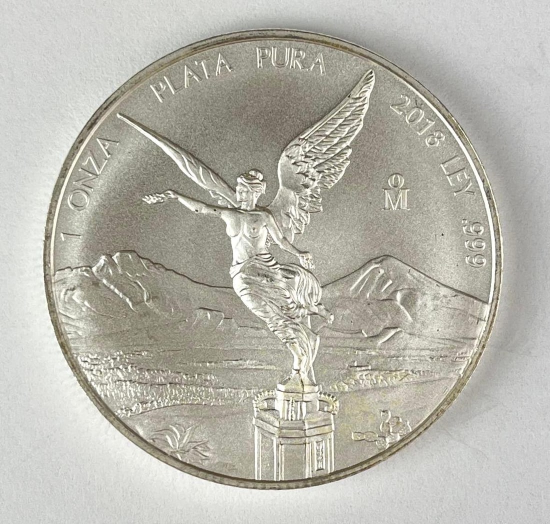 2018 Mexico Libertad 1 Onza 1 oz .999 Fine Silver Round (1 of 2)
