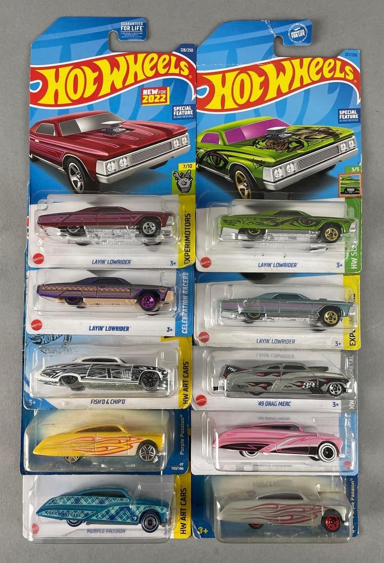Group of Mattel Hot Wheels Lowrider Die-Cast Cars (1 of 2)