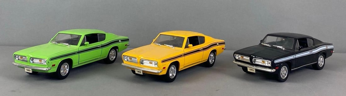 Group of 3 Road Legends 1969 Plymouth Barracuda Cars (1 of 2)