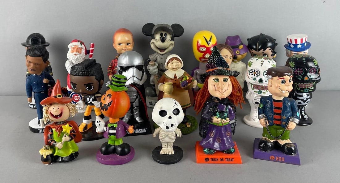 Group of Halloween and Pop Culture Bobbleheads (1 of 3)