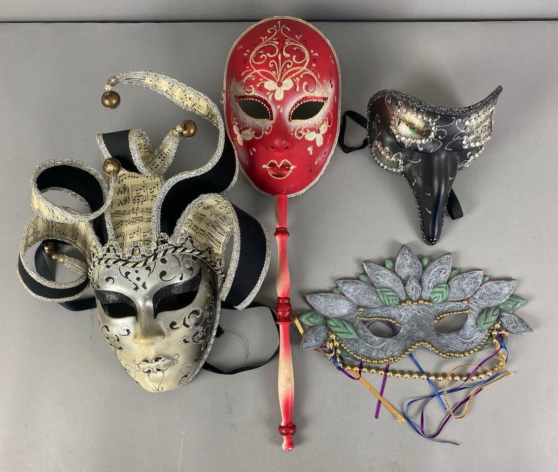Group of 4 Masquerade Masks (1 of 2)