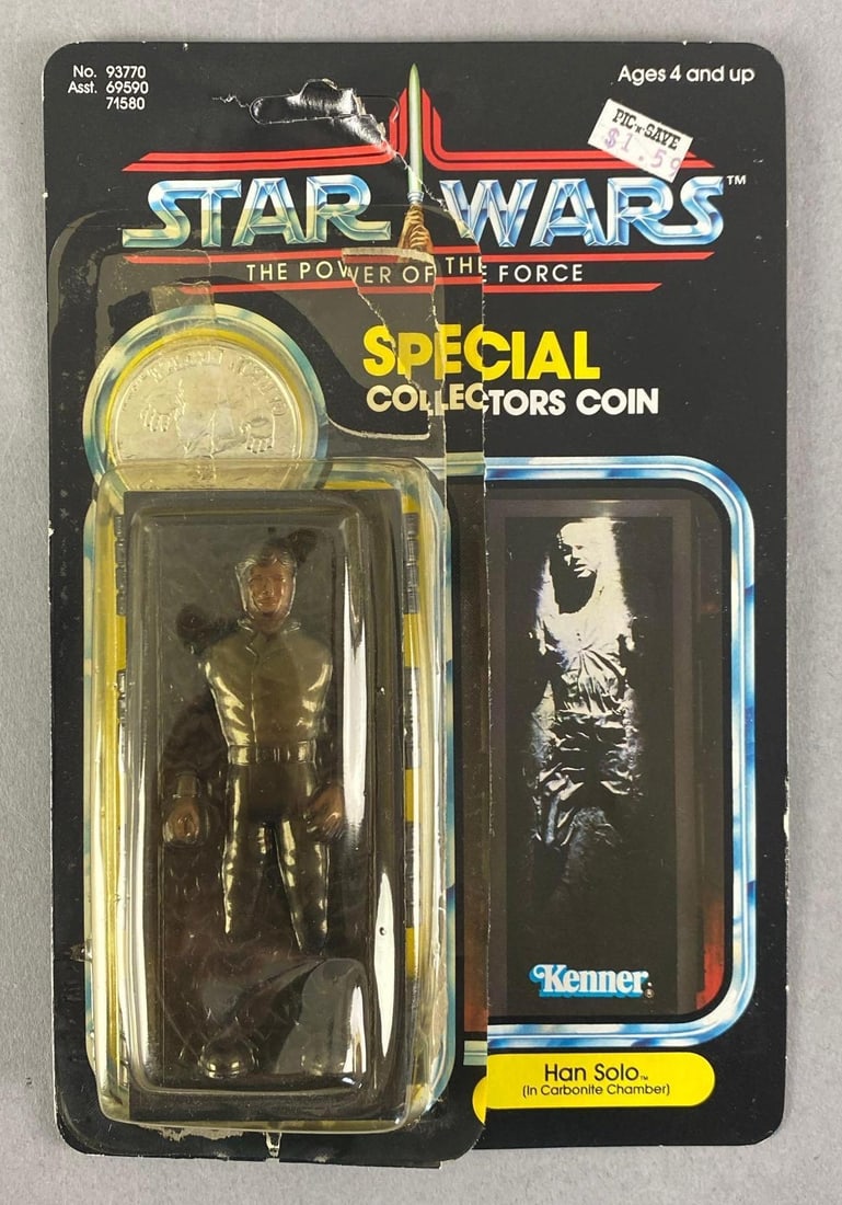 1984 Kenner Star Wars The Power of the Force Han Solo in Carbonite Chamber Action Figure (1 of 4)