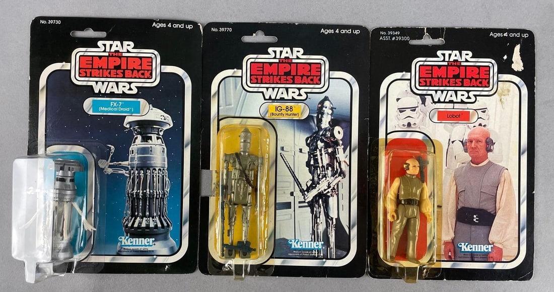 Group of 3 Open Blister 1980 Star Wars The Empire Strikes Back Action Figures (1 of 3)